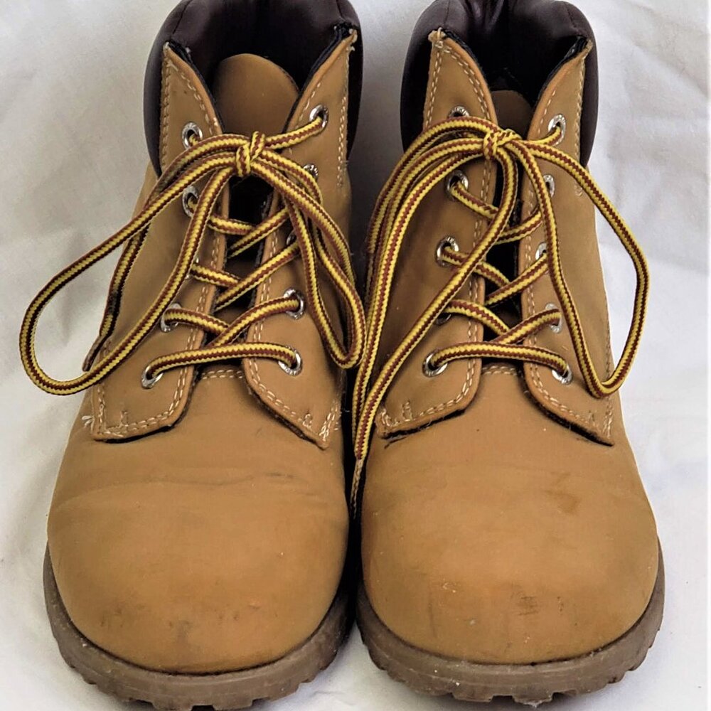 Girls Youth Hiking Boots Dickies Size 1 High Top Tan Brown Lace Up